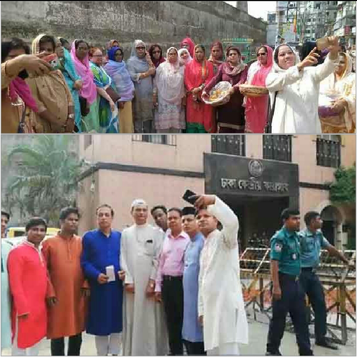 বিএনপি চেয়ারপার্সন খালেদা জিয়াকে ইফতার দিতে গিয়ে সেলফি