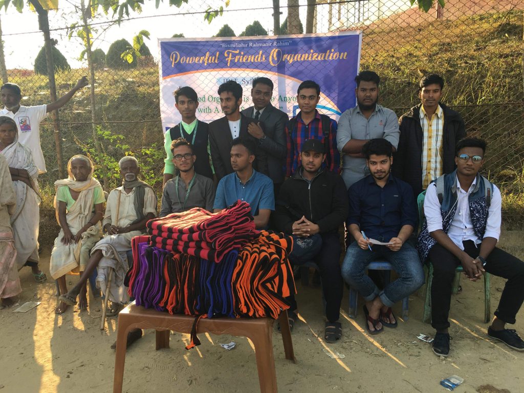 পাওয়ারফুল ফ্রেন্ডস অর্গানাইজেশনের উদ্দোগে শীত বস্ত্র বিতরন